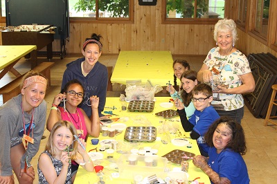 volunteers at Camp Knutson