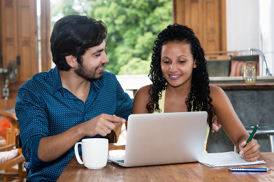 couple on laptop