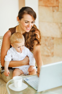 Young mom with baby