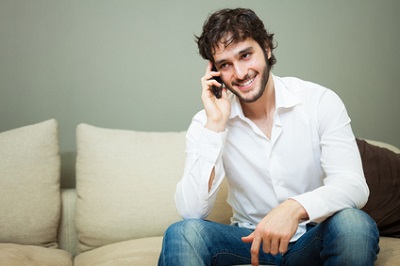 Man on the phone.