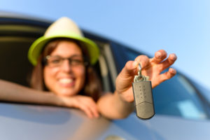 Person with keys