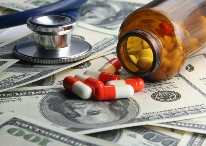 Bottle of pills on paperwork