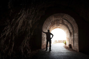Tunnel with light