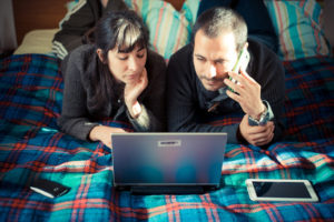Couple on laptop