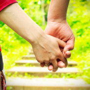 holding hands