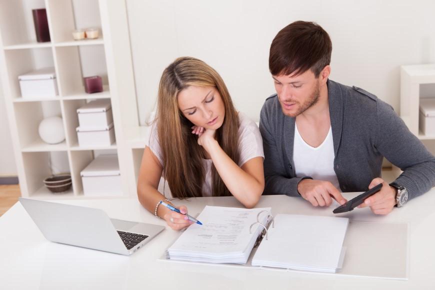 Couple doing budgeting