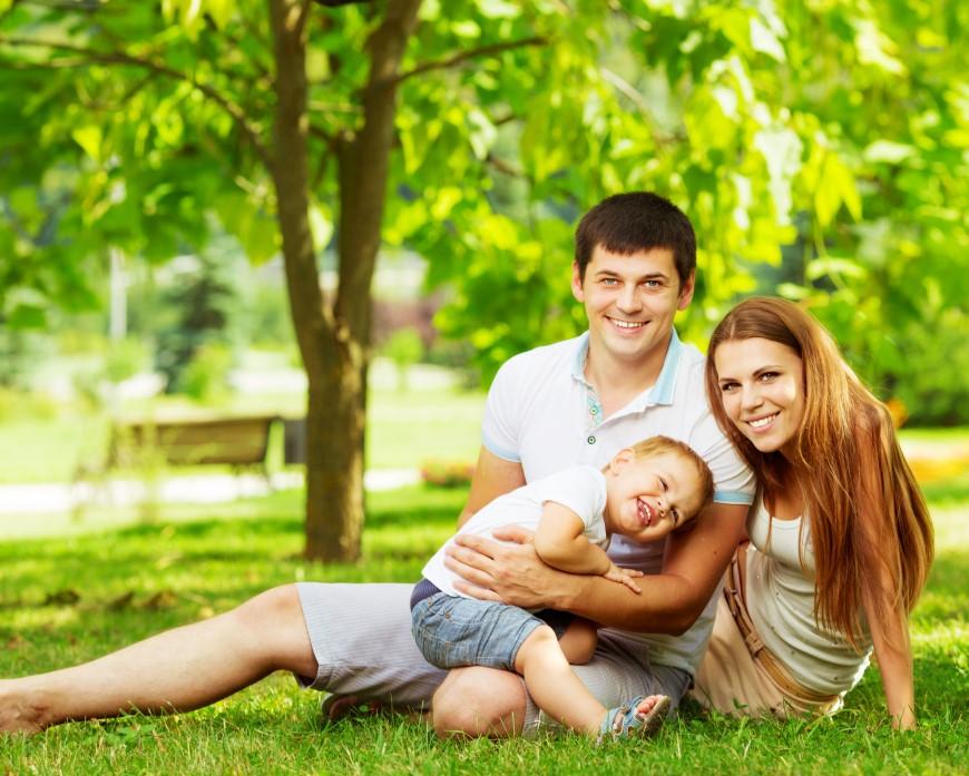 family in park
