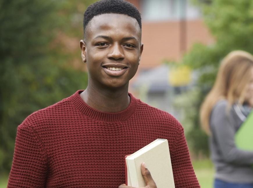 Student on campus
