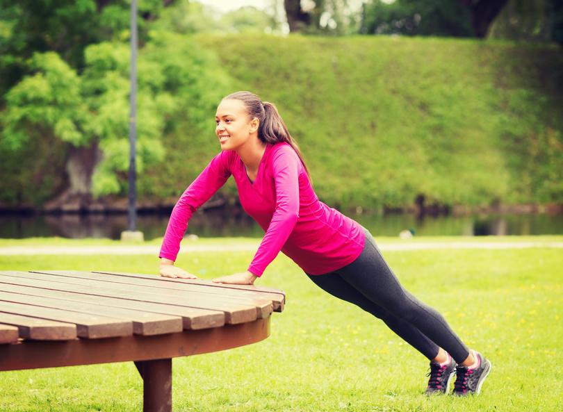 Woman doing stretching exercises
