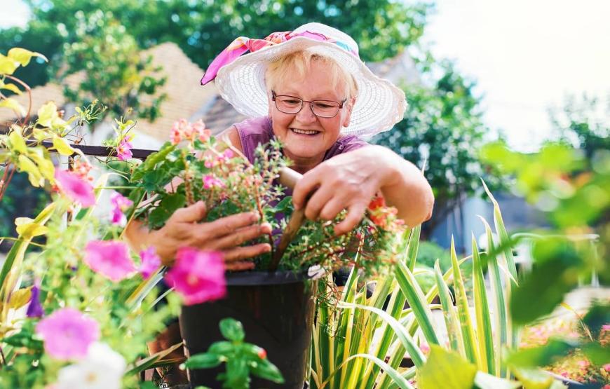 Woman gardening
