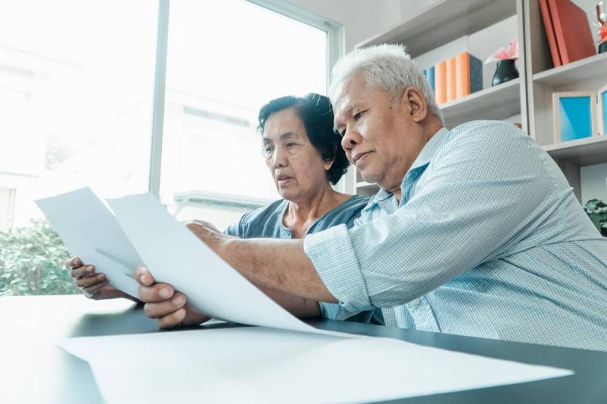 couple doing finances