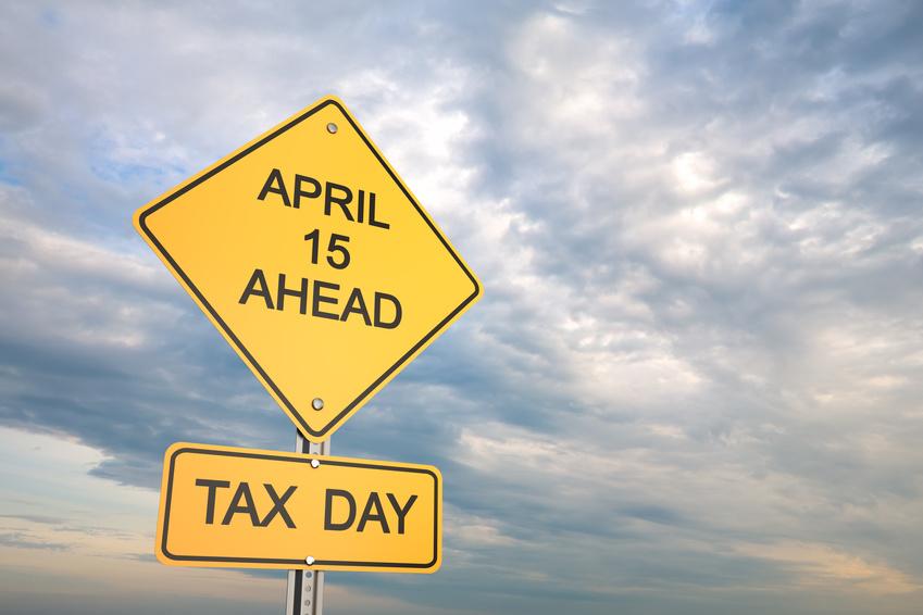 Tax day sign
