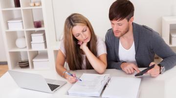 Couple doing budgeting