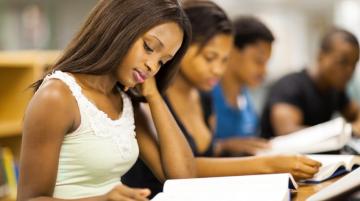 Students studying