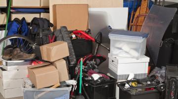 Clutter in a garage