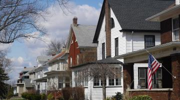 Houses along a residential street
