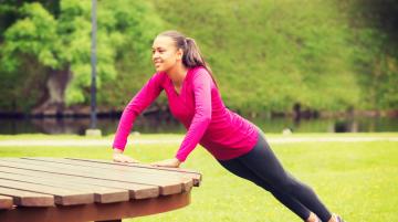 Woman doing stretching exercises