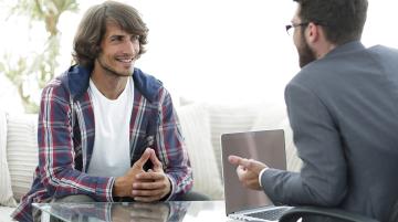 men talking