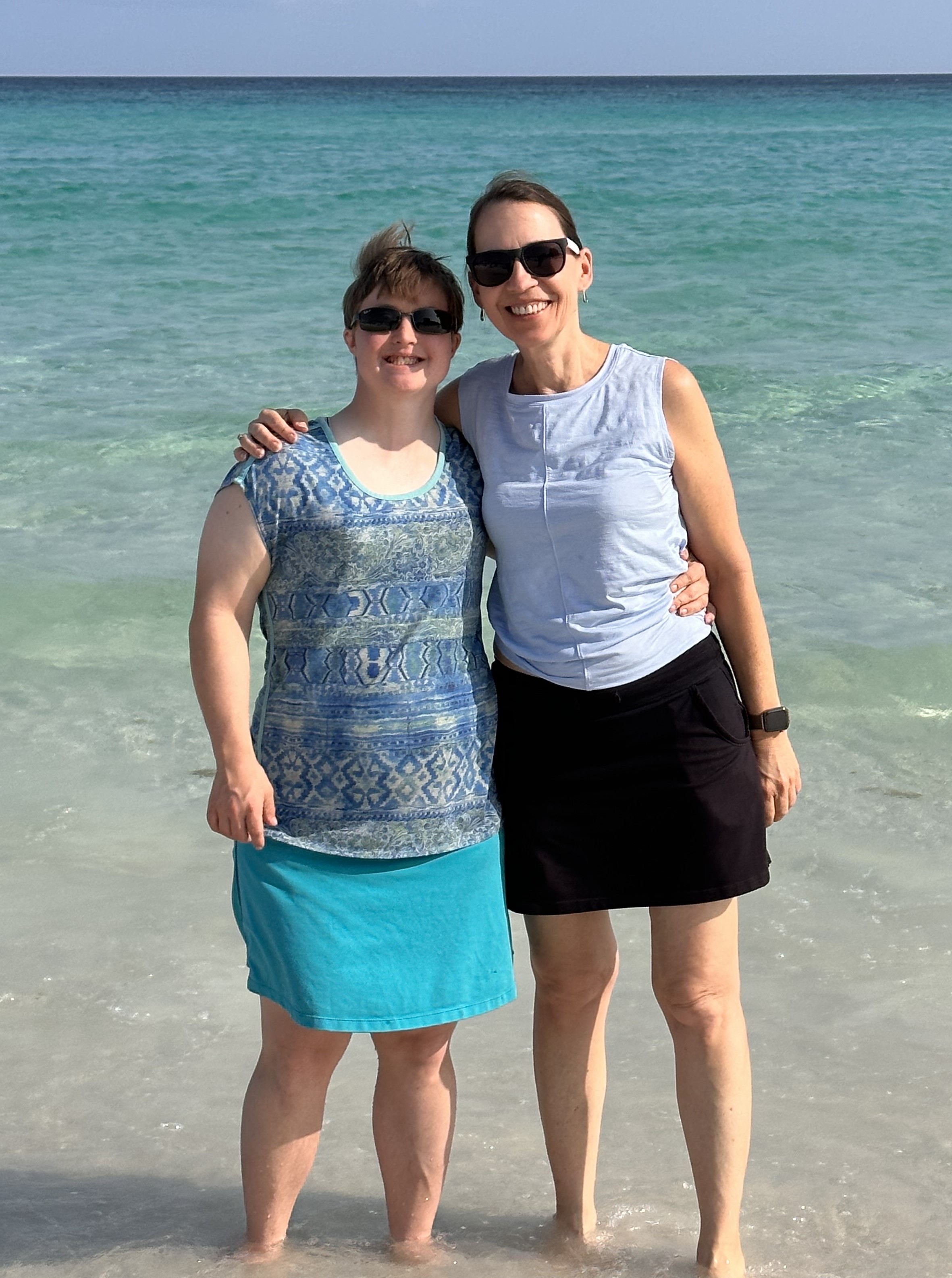 Carol and Krista at the beach