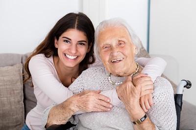 IHS young woman with grandmother