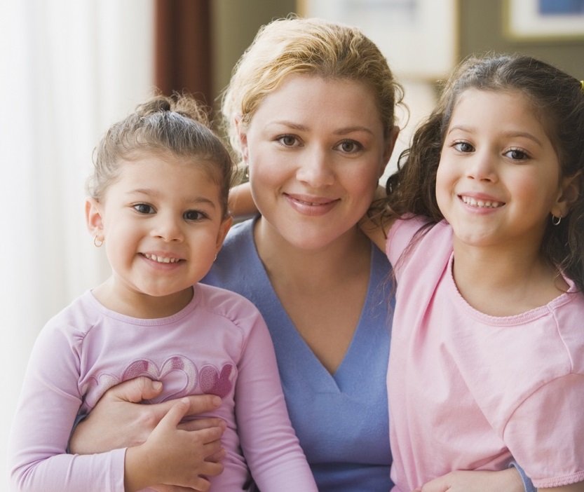 Mother With Two Children