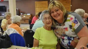 Older Adults at LSS Meals location