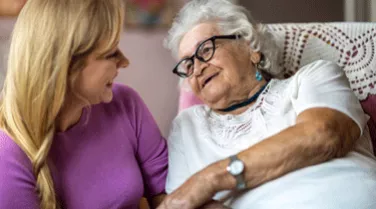 Woman being care for 